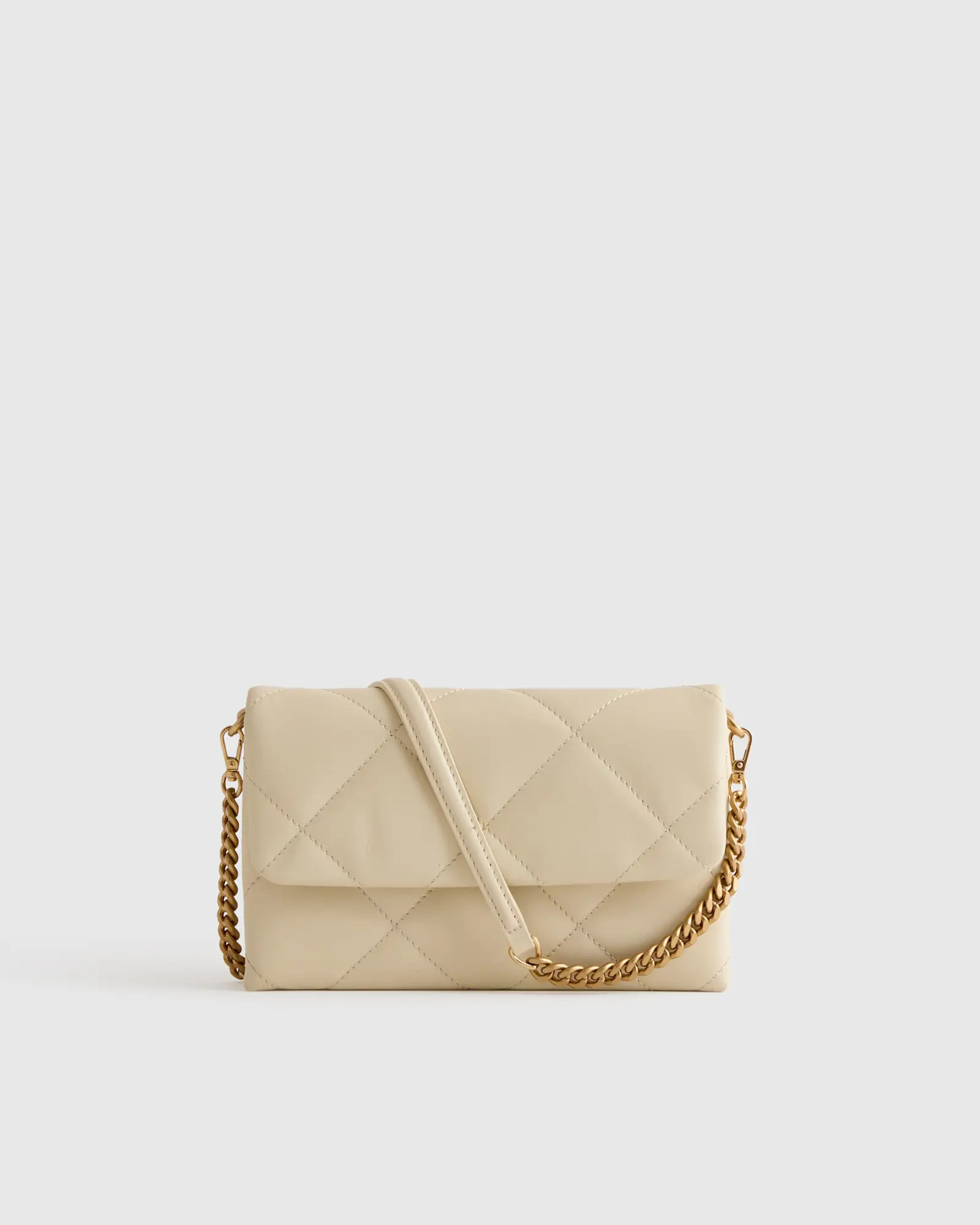 Italian Leather Puff Quilted Wallet Crossbody | Quince