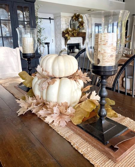 Fall Centerpiece inspiration table runner, candles, pumpkins, fall decor, table
Decor

#LTKSeasonal #LTKstyletip #LTKhome