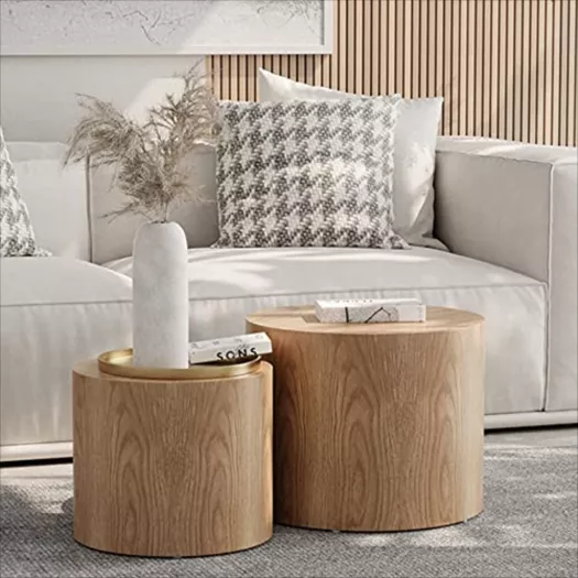 Grooved Wood Square Accent Side Table with Drawer - Natural - Hearth &  Hand™ with Magnolia
