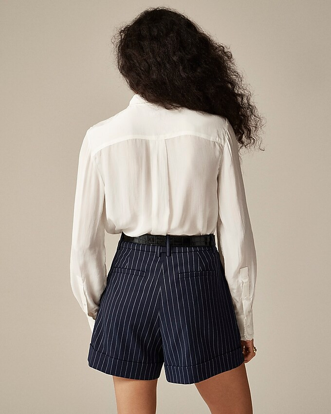 Crepe de chine tie shirt | J. Crew US