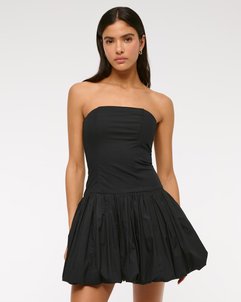 Bubble Hem Mini Dress | Abercrombie & Fitch (US)