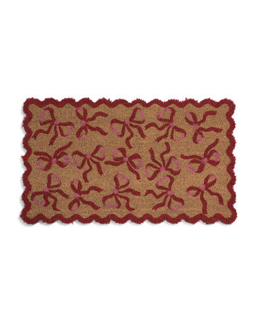 20x34 Coir Bows Scalloped Doormat | TJ Maxx