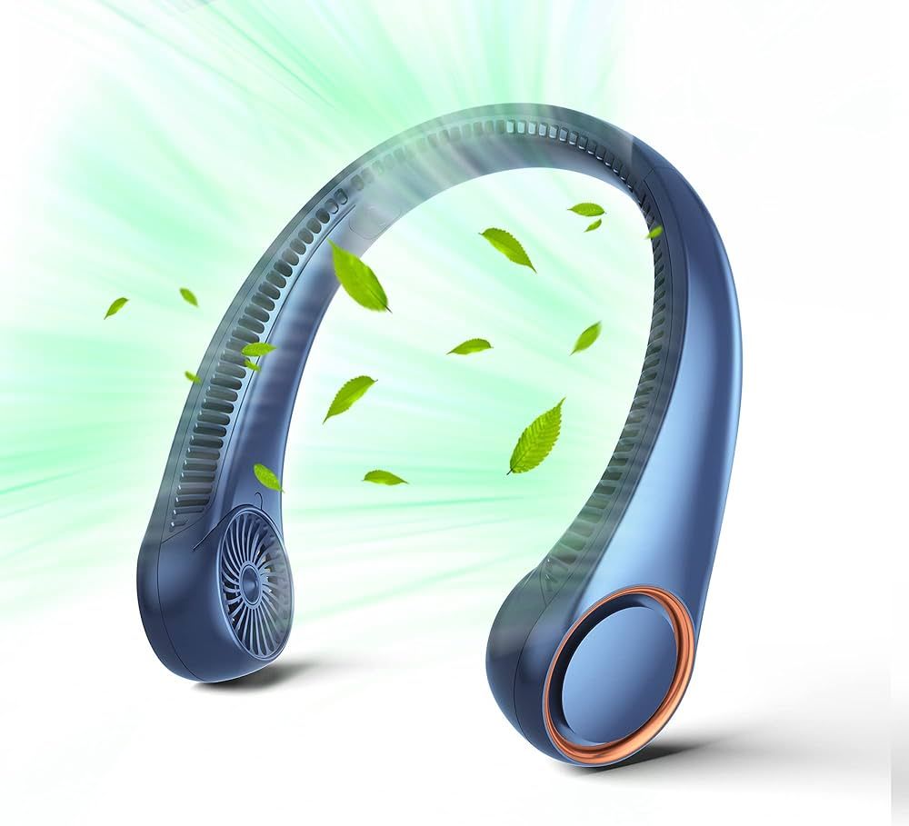 Portable Neck Fan, Hands Free Bladeless Fan, 360° Cooling Personal Fan,Wearable Quiet Fan for Ou... | Amazon (US)