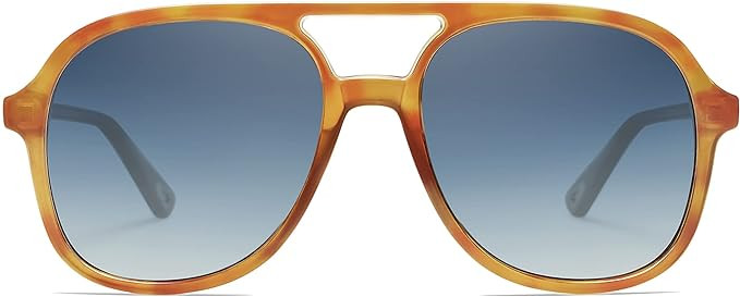 SOJOS Retro Polarized Aviator Sunglasses for Women Men Classic 70s Vintage Trendy Square Aviators... | Amazon (US)
