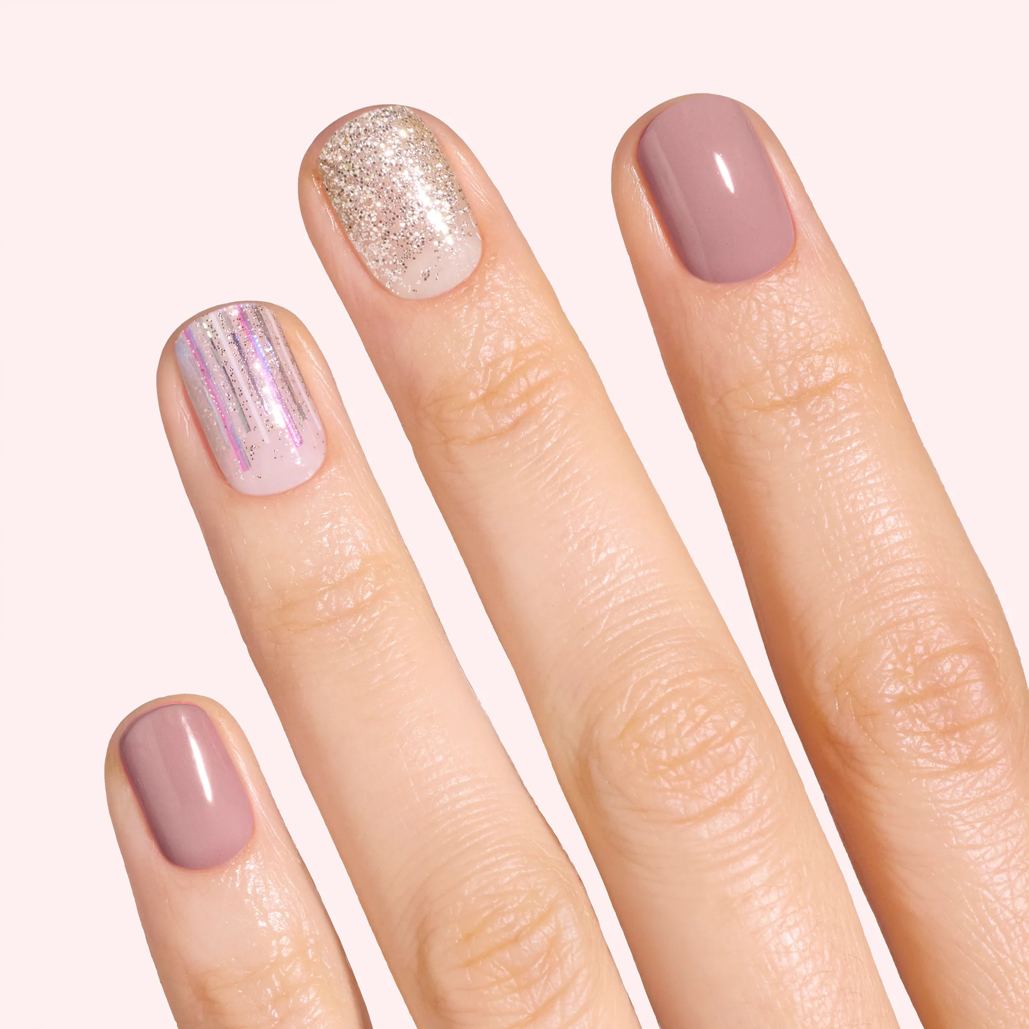 After Glow – Dusty Rose Gloss Gel Nail Strips | Dashing Diva US