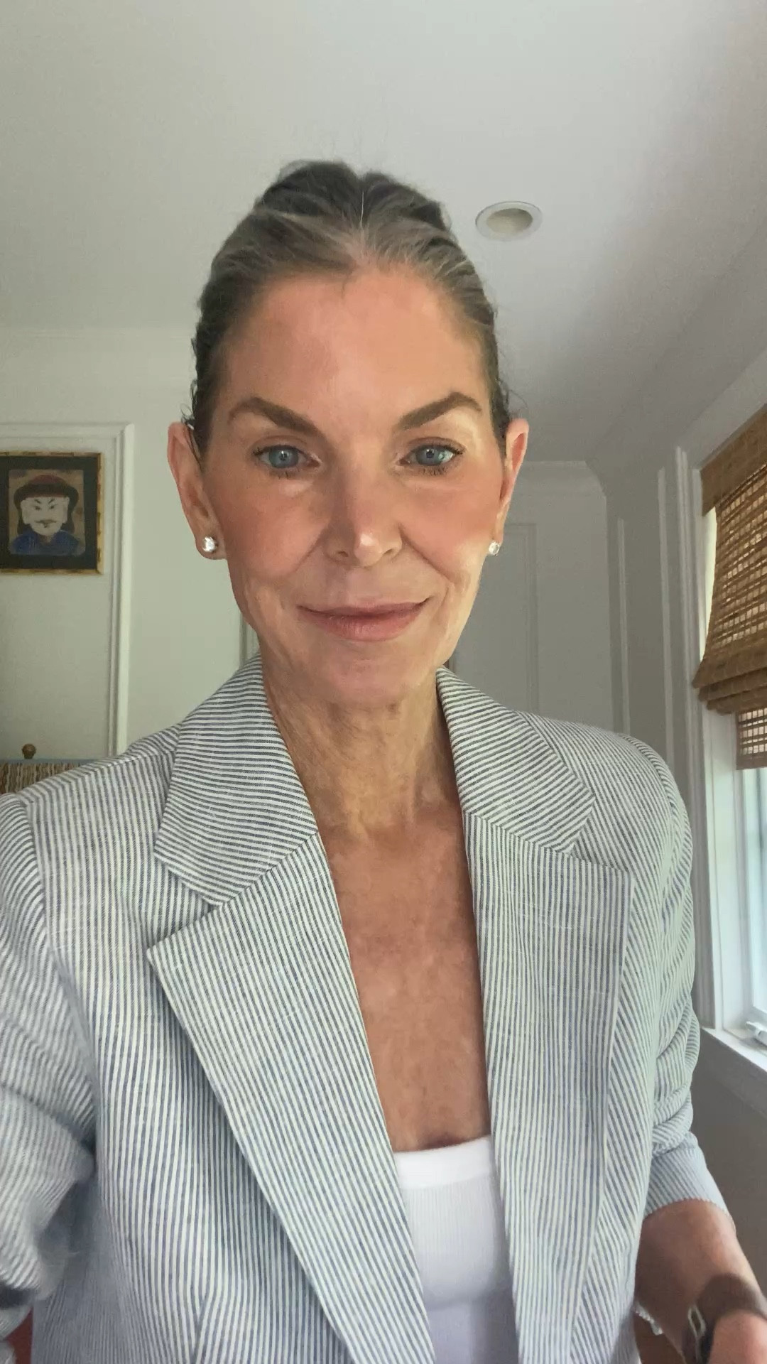 The full Miami capsule is: one perfect Oxford Stripe linen blazer that works with everything in my suitcase, one pair of Easy White Linen Shorts that are somehow both breezy and structured, and a chocolate brown leather bucket bag that ties the whole thing together without breaking the bank, thank you @Quince . 👏 Three pieces. Infinite combinations. Zero checked luggage! ✈️
#ad #quincepartner


#LTKmomlife #LTKOver40 #LTKMothersDay