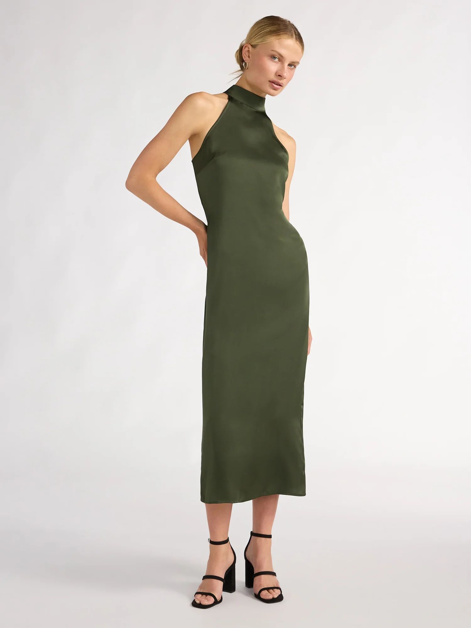 Scoop Women’s Sleeveless Midi Dress, Sizes XS-XXL | Walmart (US)