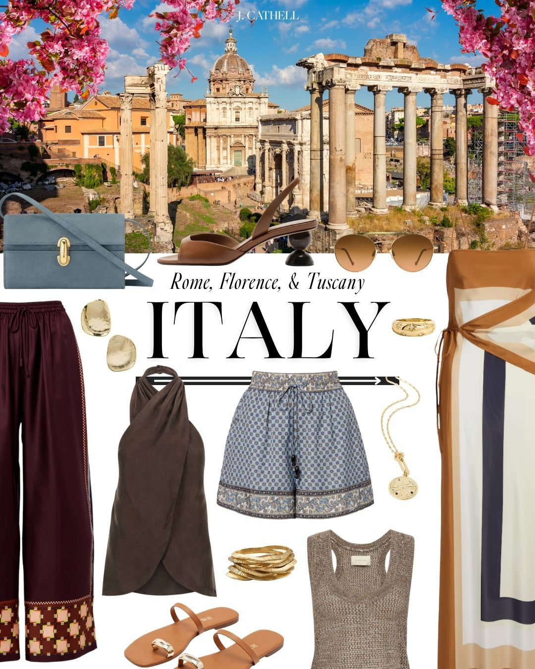Italy, beautifully done 🇮🇹✨

If Italy is on your travel list, this 7-day itinerary through Rome, Florence, and the Tuscan countryside is the route I recommend again and again. It blends iconic history, incredible art and fashion, and vineyard-covered landscapes — all paced in a way that lets you actually enjoy it.

Think long lunches, sunset walks, beautiful hotels, and unforgettable wine. It’s Italy experienced slowly and intentionally — whether it’s your first trip or your fifth.

Sharing the looks I’d pack for this itinerary — polished travel sets, chic walking shoes for cobblestone streets, breezy dresses for Tuscany, and effortless pieces for evenings out. Save for future travel plans and tap to shop. ✨#ItalyTravel #RomeStyle #FlorenceStyle #TuscanStyle #TravelWardrobe #EuroSummer #LTKFinds 

 

#LTKTravel #LTKootd #LTKOver40 #LTKTravel