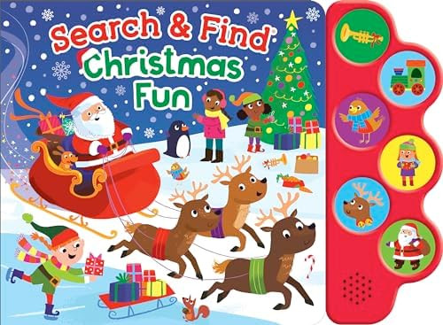 Search & Find: Christmas Fun Sound Book - Search for Santa Claus, Elves, Snowmen, Reindeer, and M... | Amazon (US)