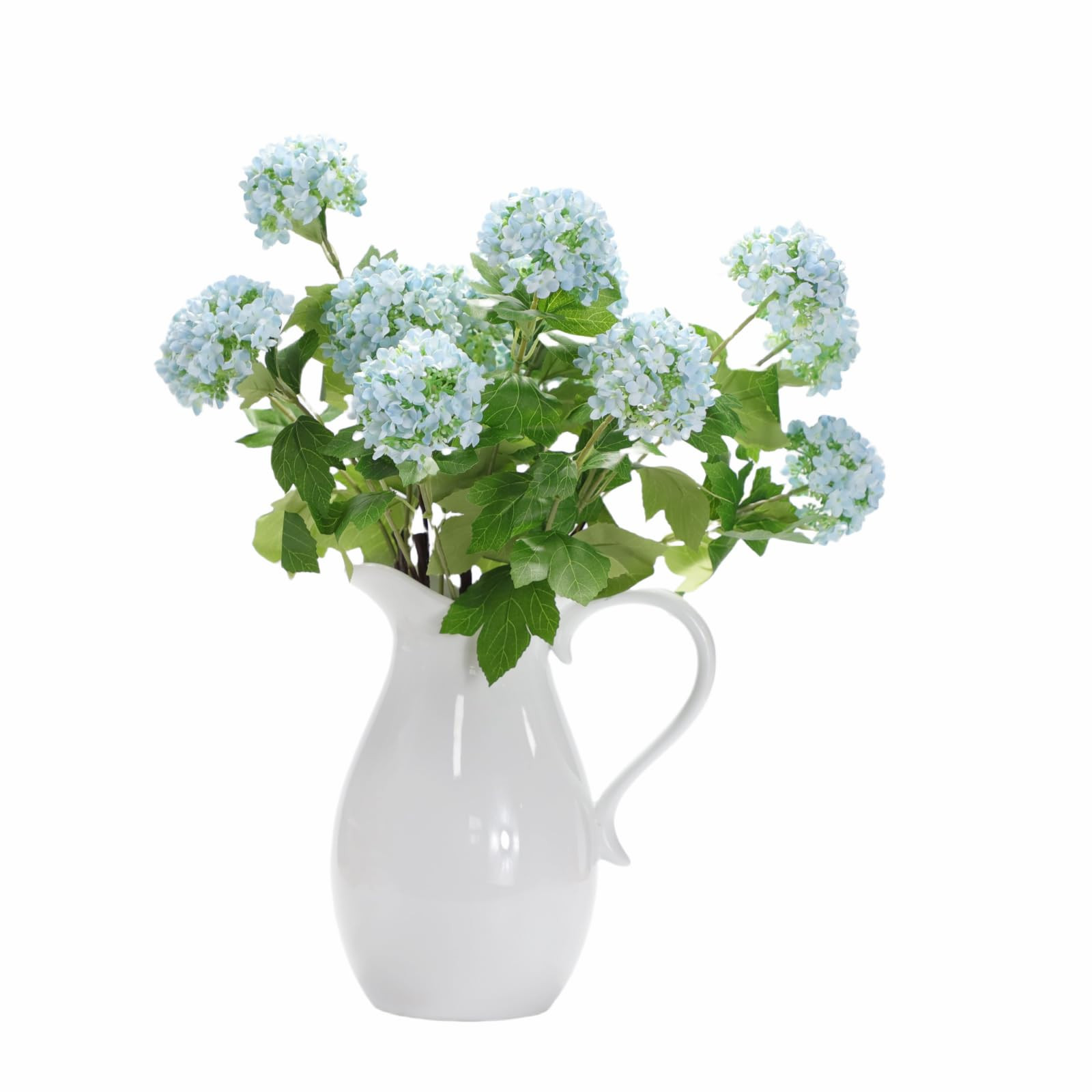 Artificial Snowball Viburnum Flowers 4 Stems - 70cm Hydrangea-Like Blooms with 3 Realistic 8cm Fl... | Amazon (US)