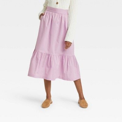 Women's Tiered Midi A-Line Skirt - A New Day™ | Target