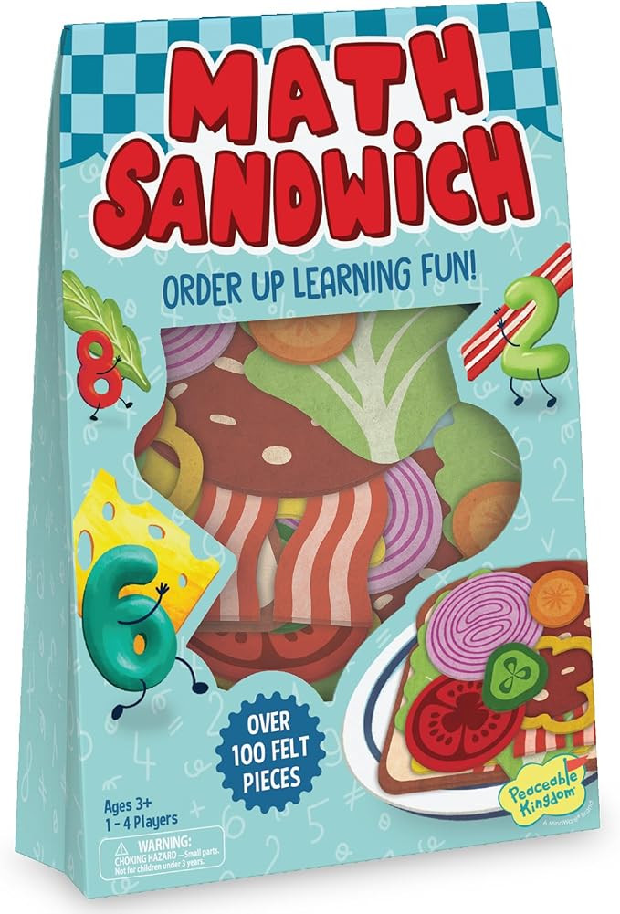 Peaceable Kingdom Math Sandwich Game: Preschool Math Games for Kids Ages 3 and Up – Includes 10... | Amazon (US)
