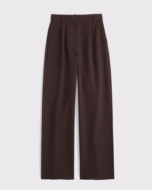 Women's A&F Sloane Tailored Wide Leg Pant | Women's Bottoms | Abercrombie.com | Abercrombie & Fitch (US)