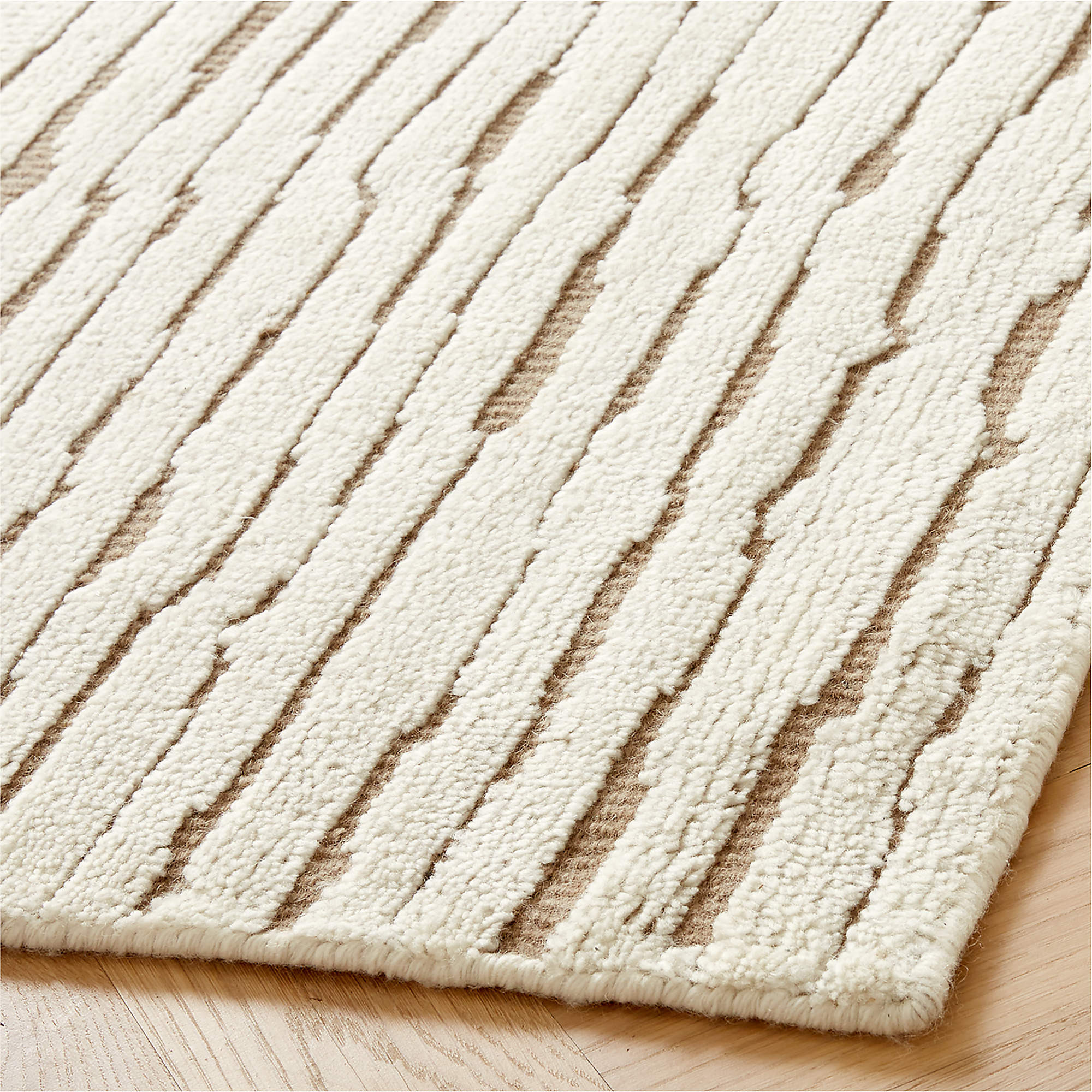 Levit Hand-Knotted Neutral New Zealand Wool Area Rug 12'x15' + Reviews | CB2 | CB2