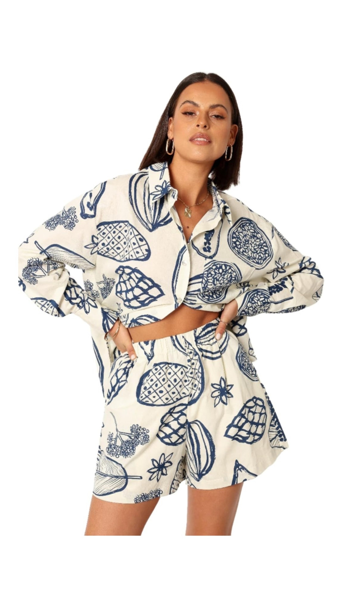 Cute cotton button down and shorts set. 

#LTKFindsUnder50 #LTKSeasonal