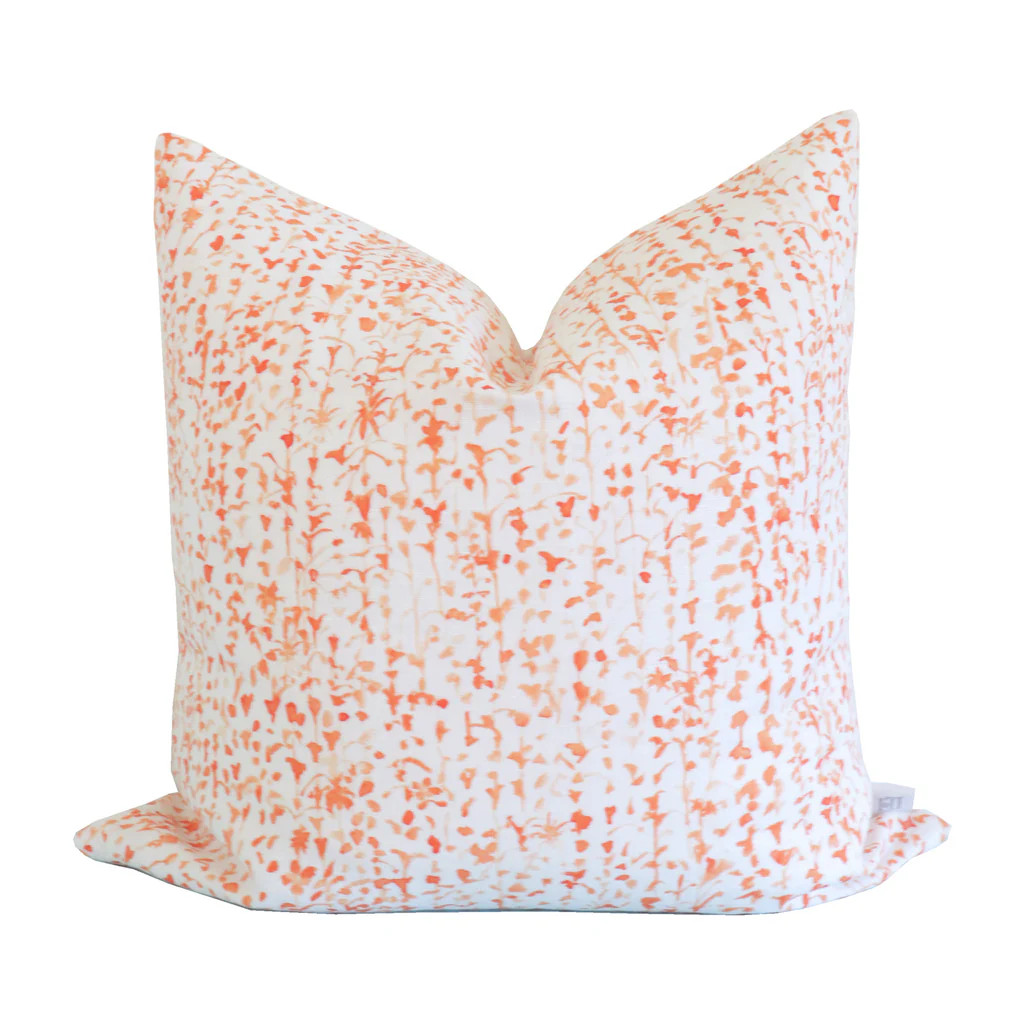 "Jessamine" in Orange Pillow Cover for Lo Home x Junior Sandler | Lo Home by Lauren Haskell Designs