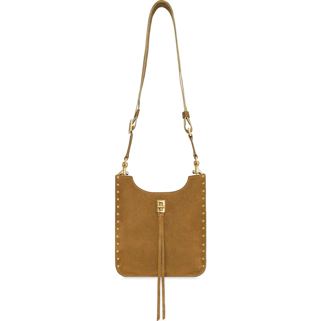Rebecca Minkoff Mini Darren Feed Crossbody Bag in Honey at Nordstrom | Nordstrom
