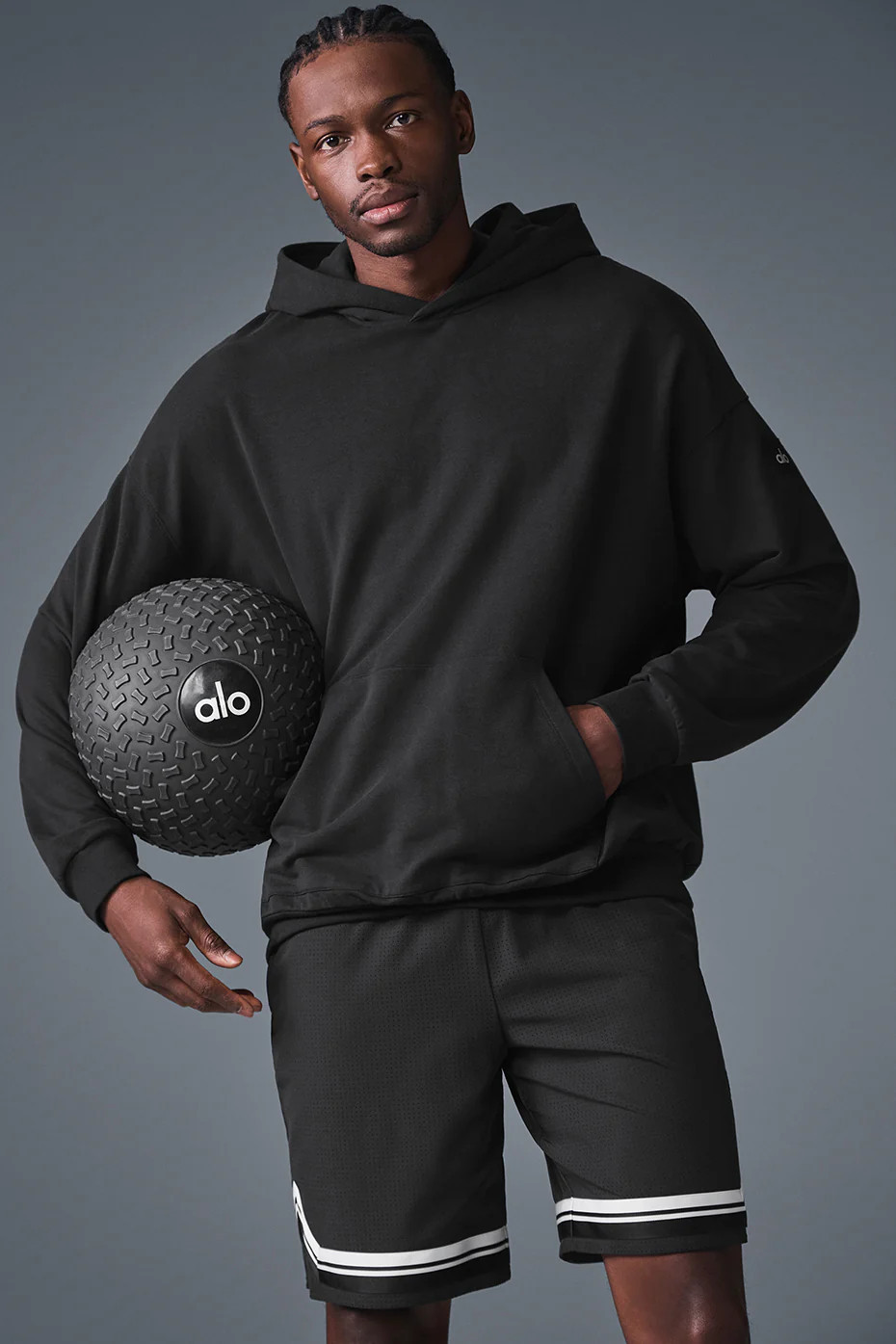 ALO | Double Take Hoodie in Black, Size: XL | Alo Yoga (US)