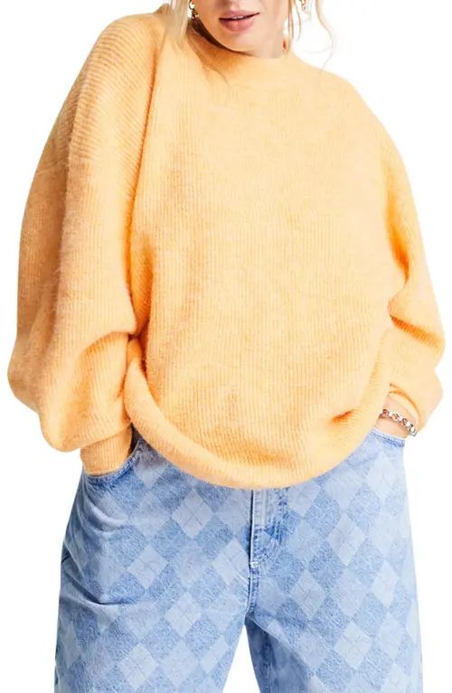 ASOS DESIGN Curve Crewneck Sweater in Orange at Nordstrom, Size 22W Us | Nordstrom