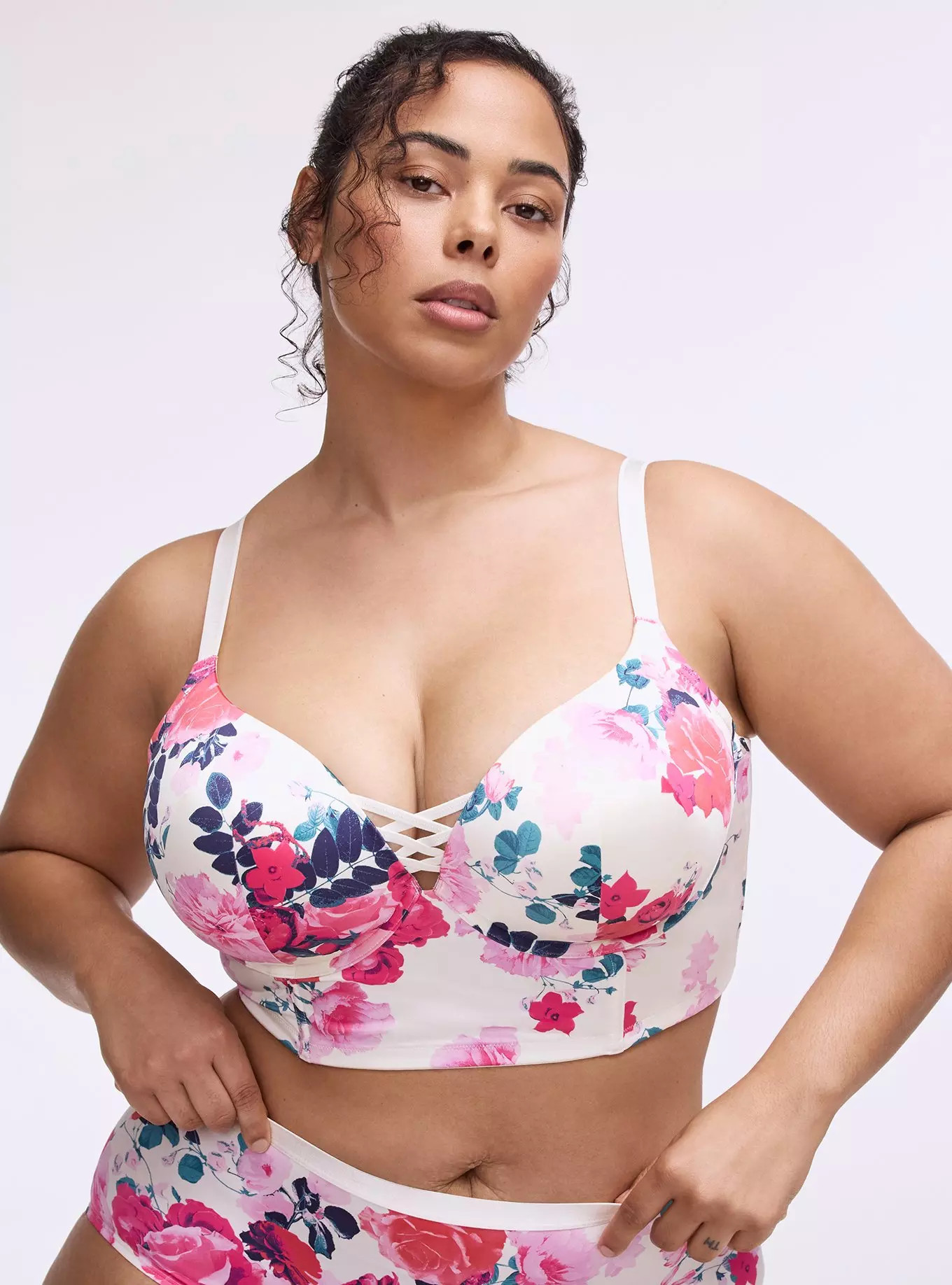 XO Plunge Push-Up Shine Longline Bra | Torrid (US & Canada)