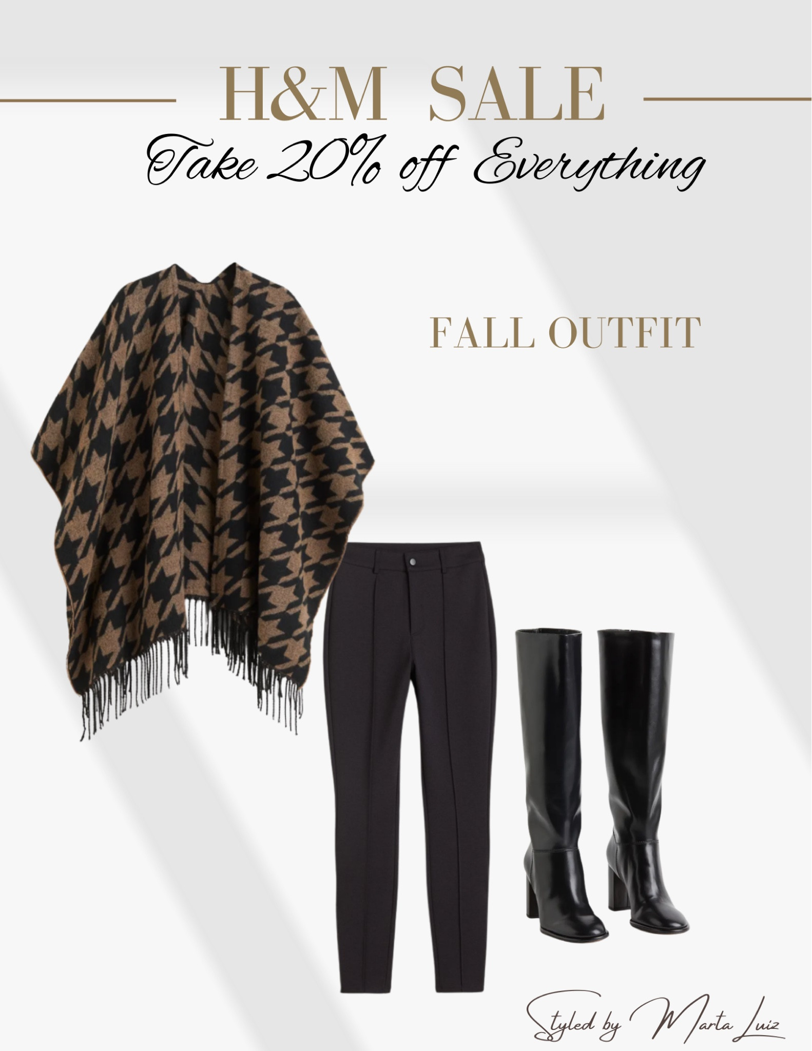 Stylish Outfit idea for Fall | H&M Labor Day sale | H&M Poncho | H&M Heeled Boots | H&M crease Black Legging 


#LTKsalealert #LTKstyletip #LTKSeasonal