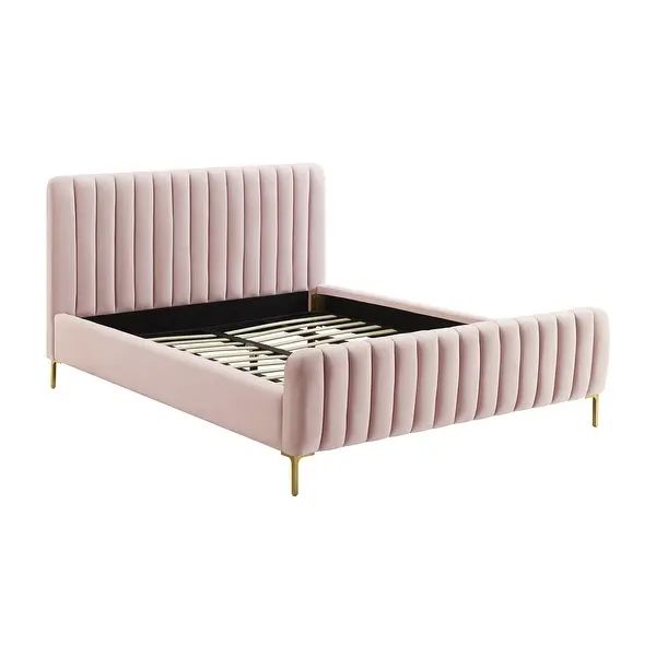 Silver Orchid Chatterton Velvet Bed - Blush - Queen | Bed Bath & Beyond