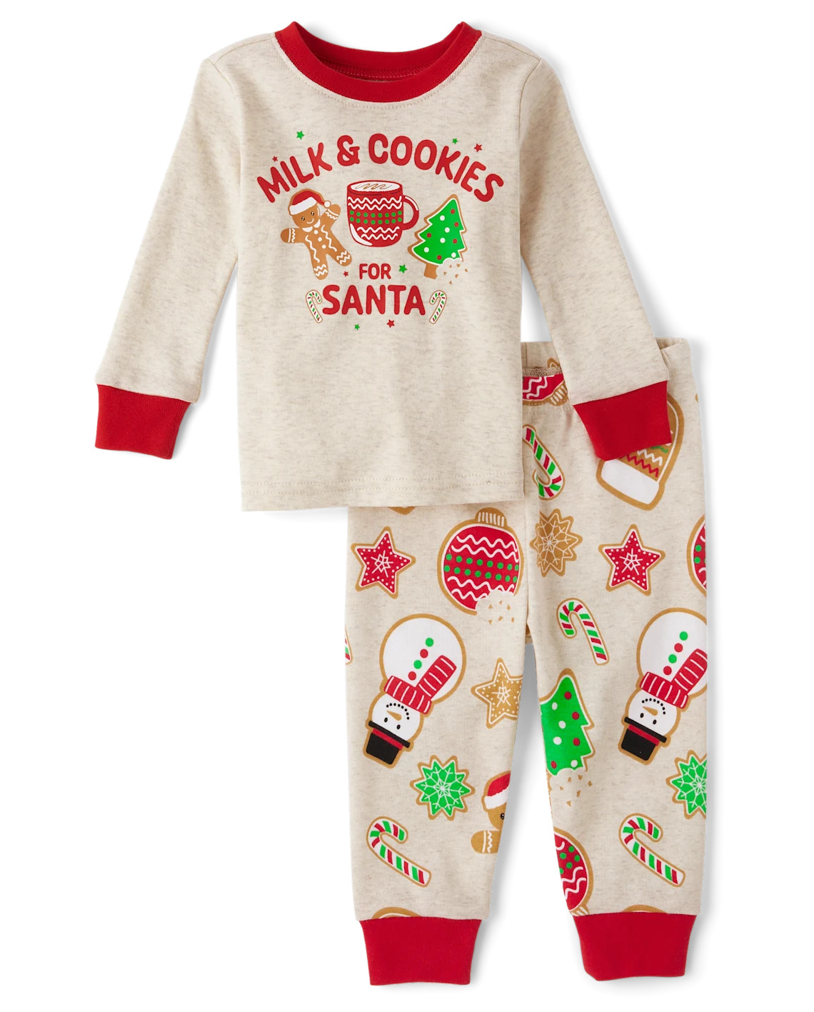 Unisex Baby And Toddler Christmas Cookie Snug Fit Cotton Pajamas - h/t vanilla | The Children's Place