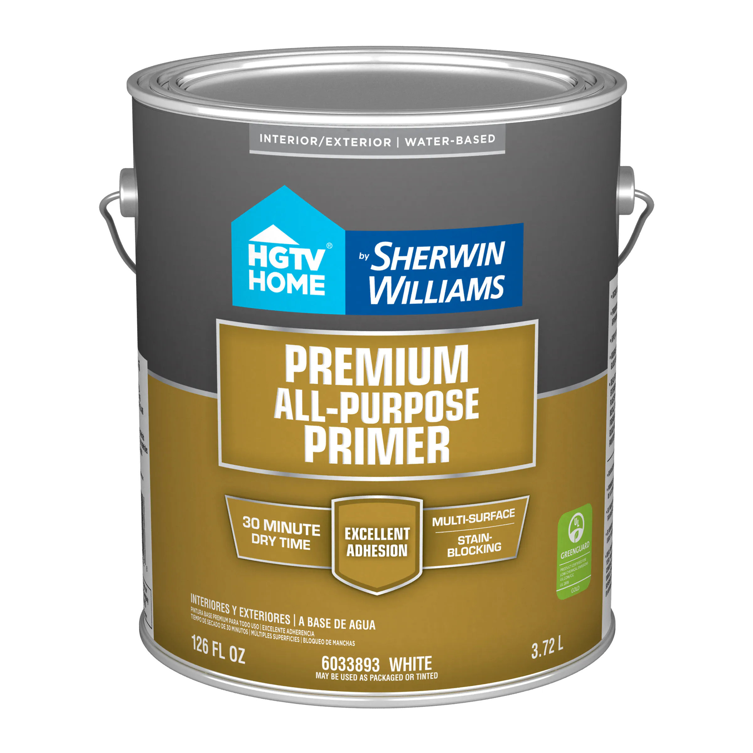 HGTV HOME by Sherwin-Williams All-Purpose Premium Interior/Exterior High hiding Water-based Wall and Ceiling Primer ( 1-gallon ) | HP6033893-16 | Lowe's