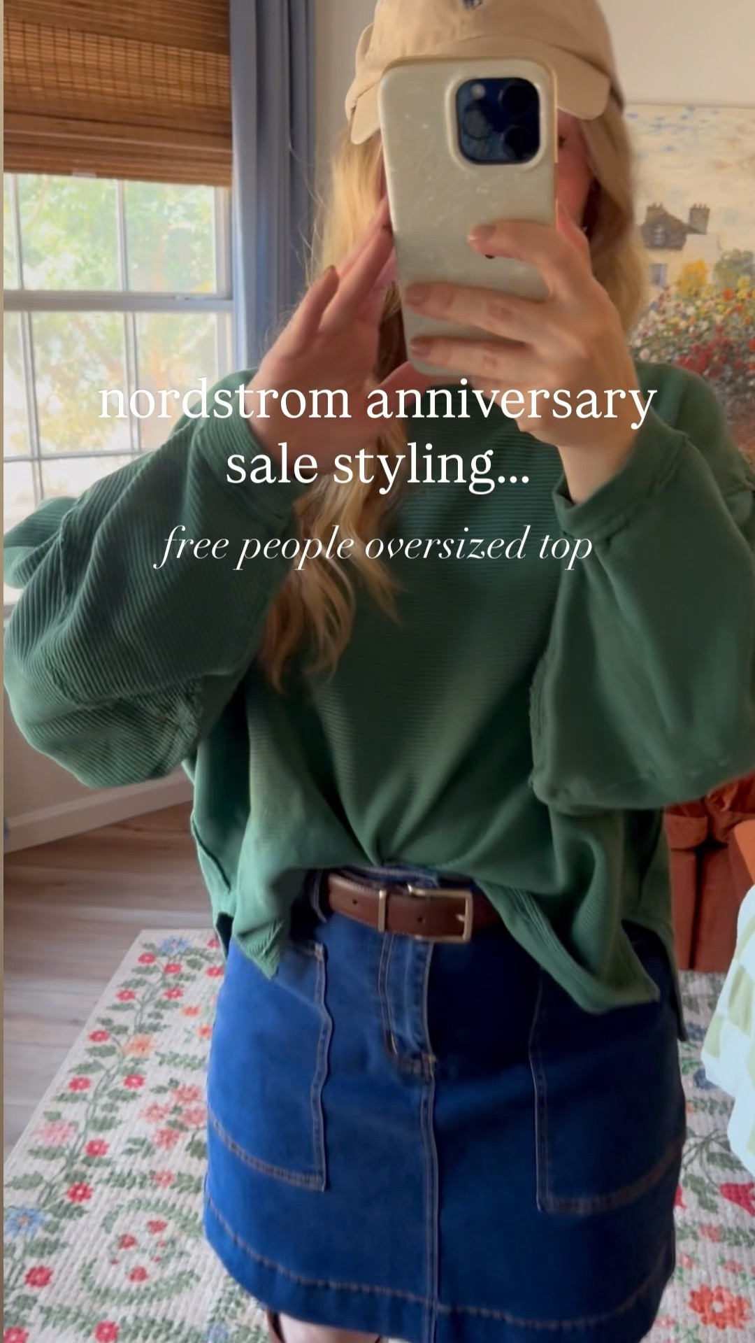 this nordstrom anniversary sale oversized top is one of my fav clothing sales finds so far! super comfy, flattering, 100% cotton… love!

wearing my normal small in the top. small in the denim skirt and 26 extra short in the 90s jeans.

riding boots run a little snug, so i sized up a 1/2 size. 

new balance sneakers tts and super comfy.

#LTKSaleAlert #LTKootd #LTKdayinmylife

#LTKSeasonal #LTKSaleAlert #LTKootd