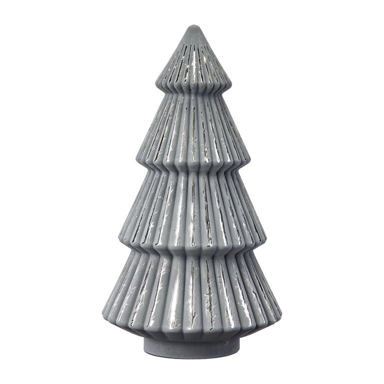 Holiday Time Glass Tree Tabletop Decoration, Gray, 11.8" - Walmart.com | Walmart (US)