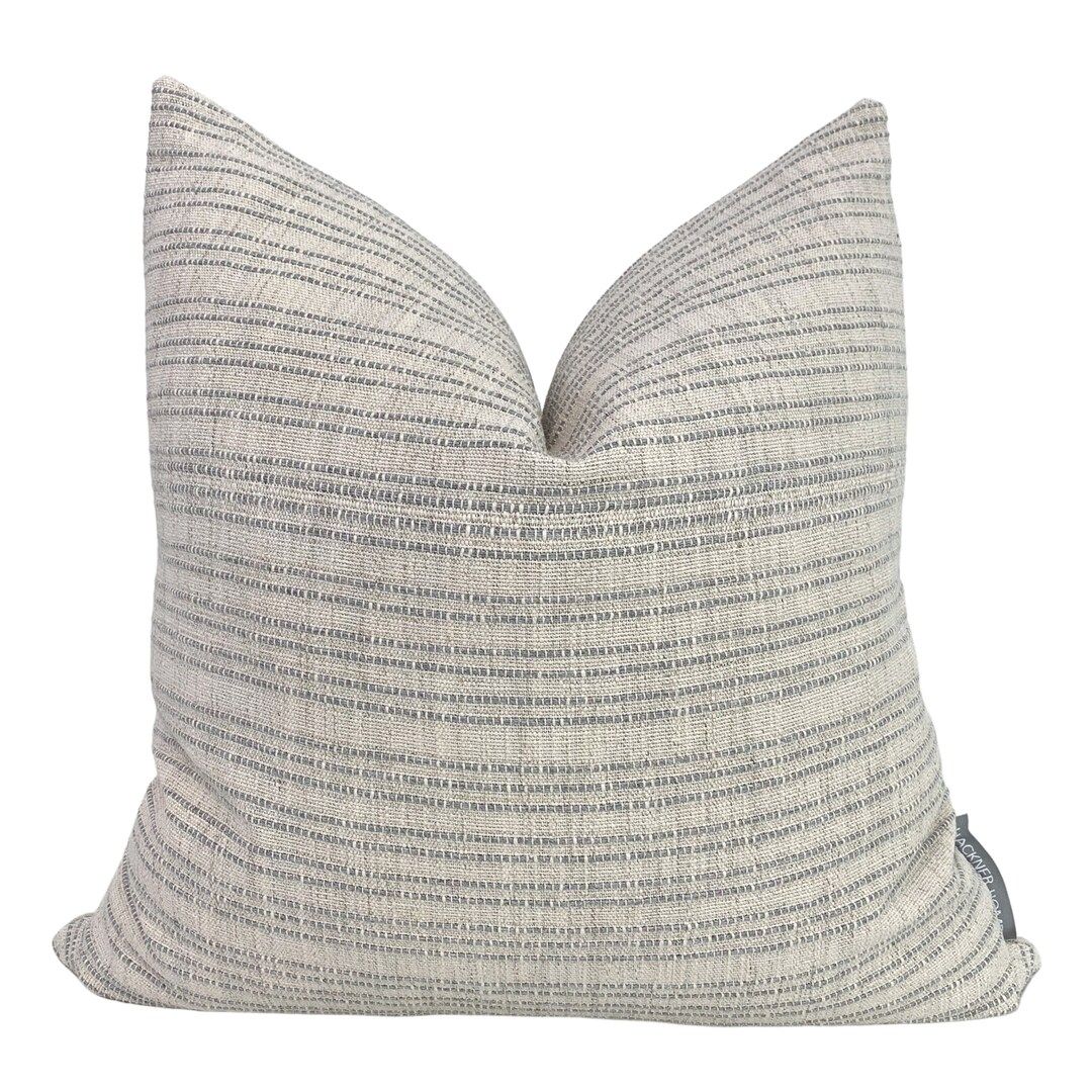 Boho Woven Stripe | Pale Blue Pillow Cover, Light Blue Pillow, Boho Pillow Cover, Blue Boho Pillo... | Etsy (CAD)