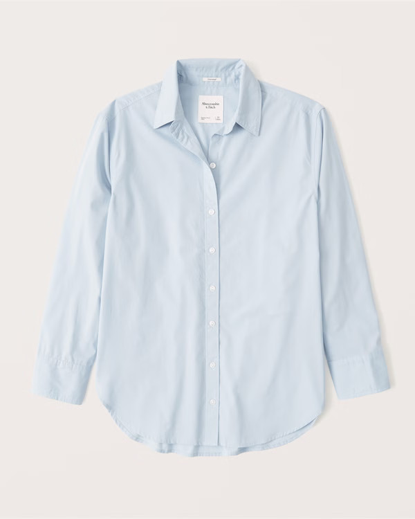 90s Oversized Button-Up Shirt | Abercrombie & Fitch (US)