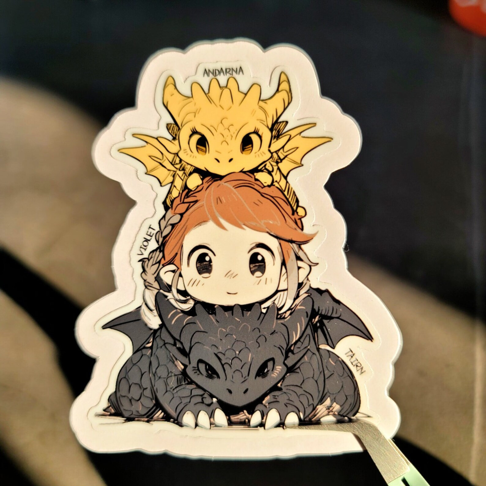 Fourth Wing Tairn Andarna Violet Sticker Chibi Cute Stacked - Etsy | Etsy (US)