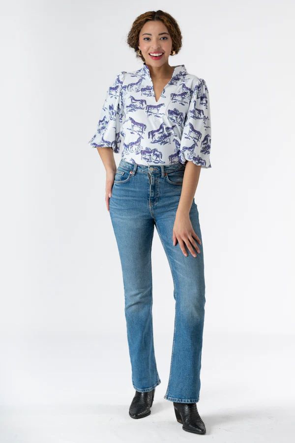The Eliza Top - Wild Horse Toile | Smith and Quinn