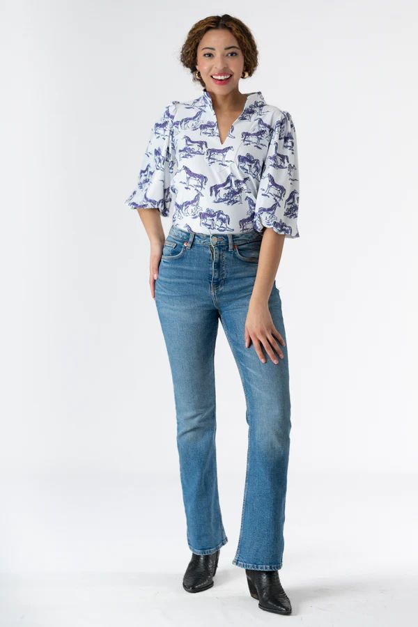 The Eliza Top - Wild Horse Toile | Smith and Quinn