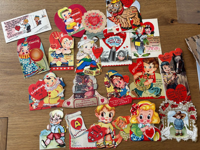 Lot 21 vintage Valentines CUTE KIDS DEVIL/CLOWN/SOLDIER/TRAIN/DONKEY/GARDENER | eBay US