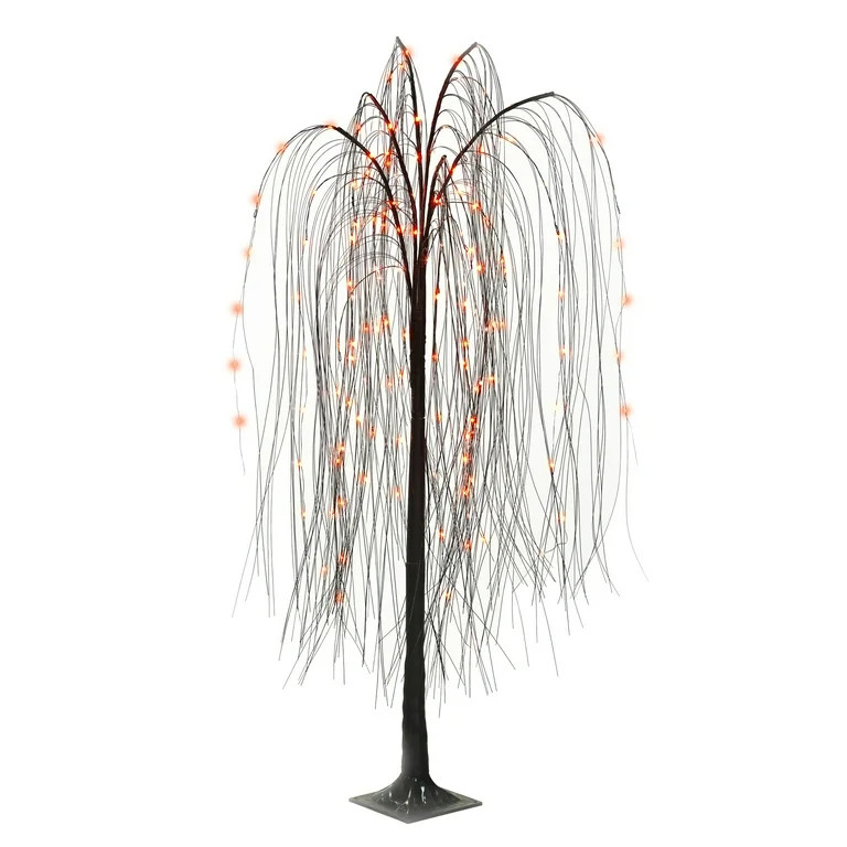 Orange and Purple Willow Tree, 48in, Color Changing LEDs, 8-Function Battery-Operated, Halloween ... | Walmart (US)