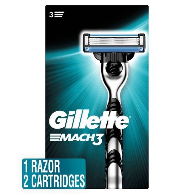 Gillette Mach3 Men's Razor + 2 Razor Blade Refills | Target