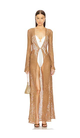 x REVOLVE Ryland Robe in Cedar Brown | Revolve Clothing (Global)