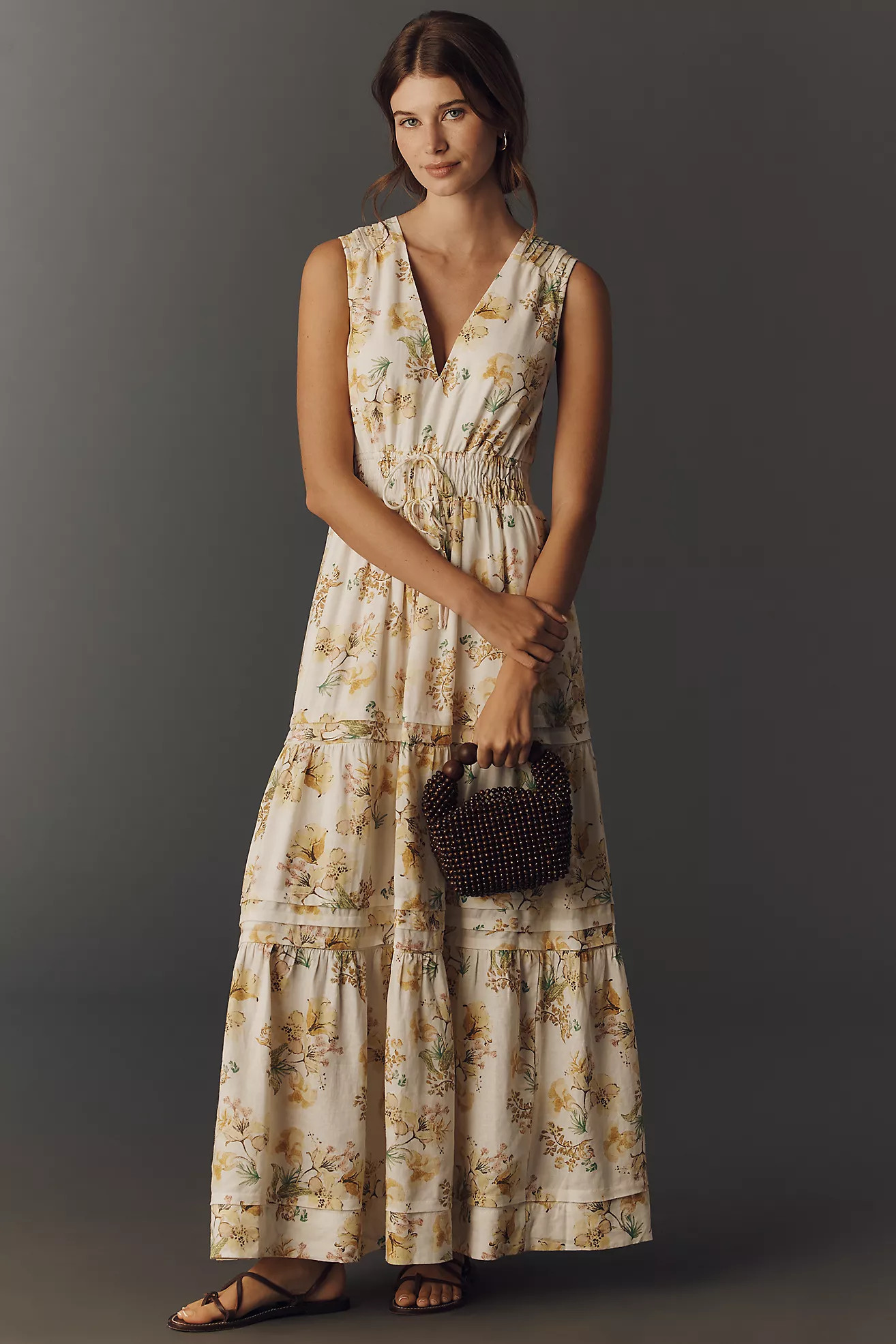 The Somerset Linen Sleeveless Maxi Dress | Anthropologie (US)