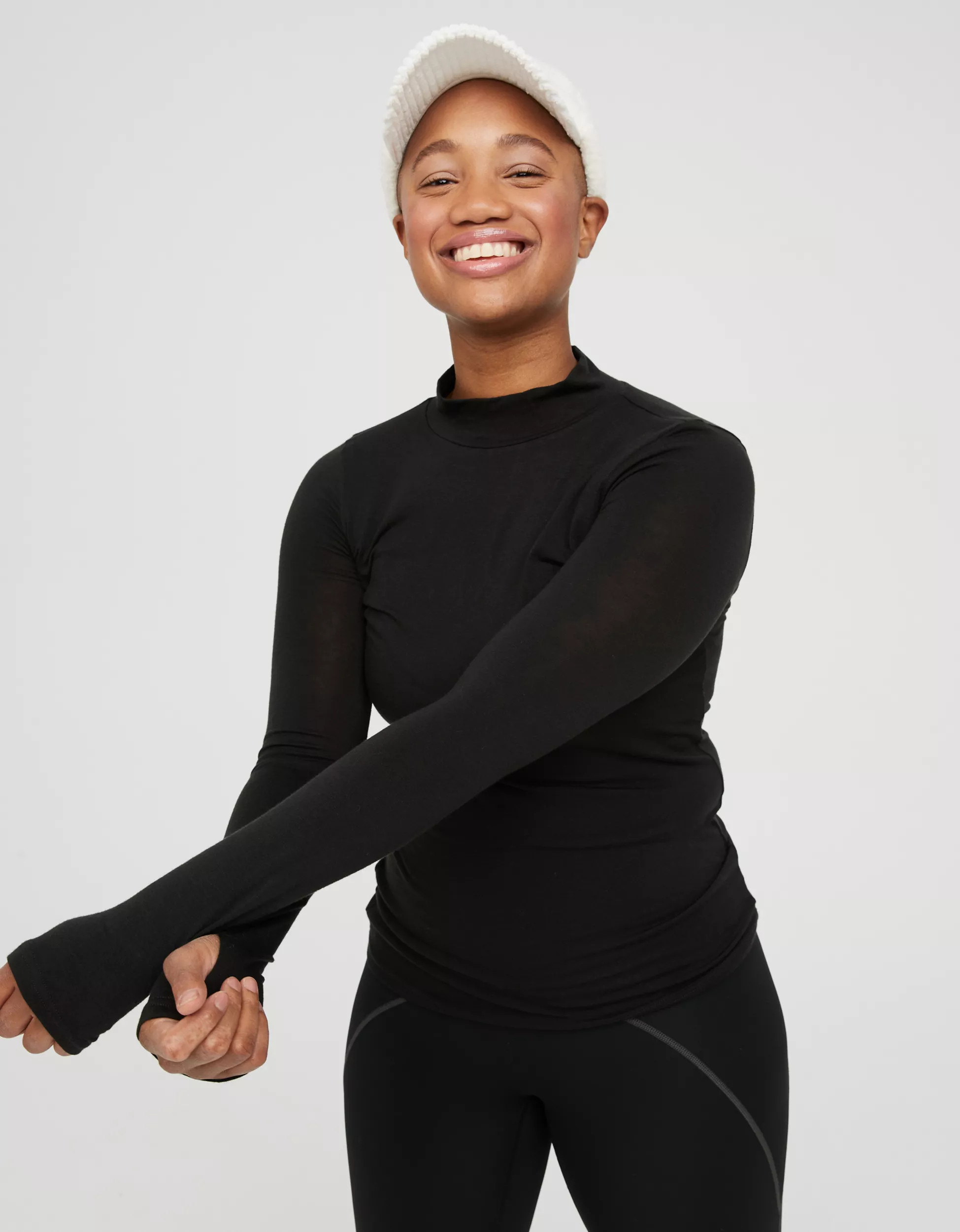 OFFLINE Real Warm Long Sleeve Mock Neck T-Shirt | American Eagle Outfitters (US & CA)