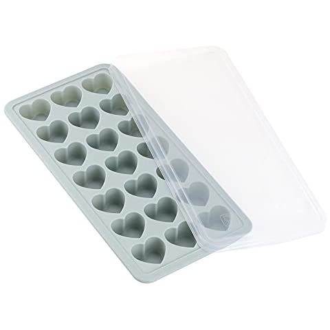 Heart Shape Ice Cube Tray, 21 Holes Silicone Ice Cube Mold with Removable Lid Flexible for Whiske... | Amazon (US)
