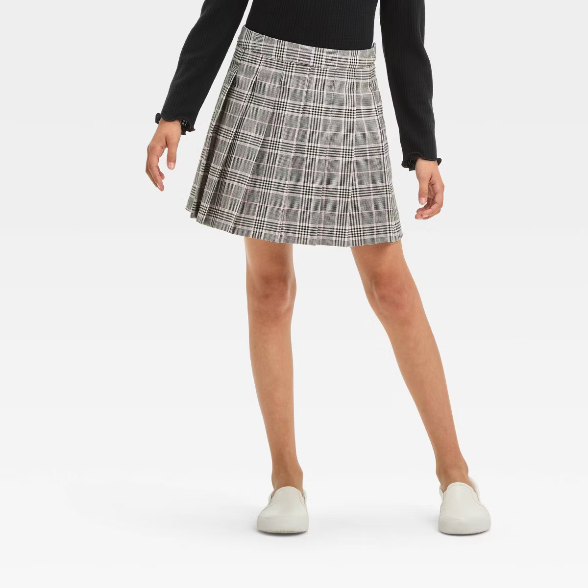Girls' Woven Pleated Plaid Skirt - Cat & Jack™ | Target