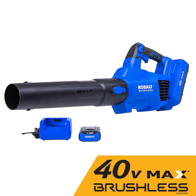 Kobalt Gen4 40-volt 520-CFM 120-MPH Battery Handheld Leaf Blower 4 Ah (Battery and Charger Includ... | Lowe's