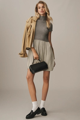 The Thea Short Sleeve Twofer Mini Dress | Anthropologie (US)