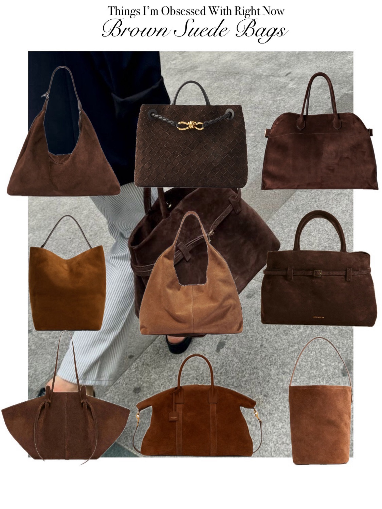 brown suede bag round up also in substack
