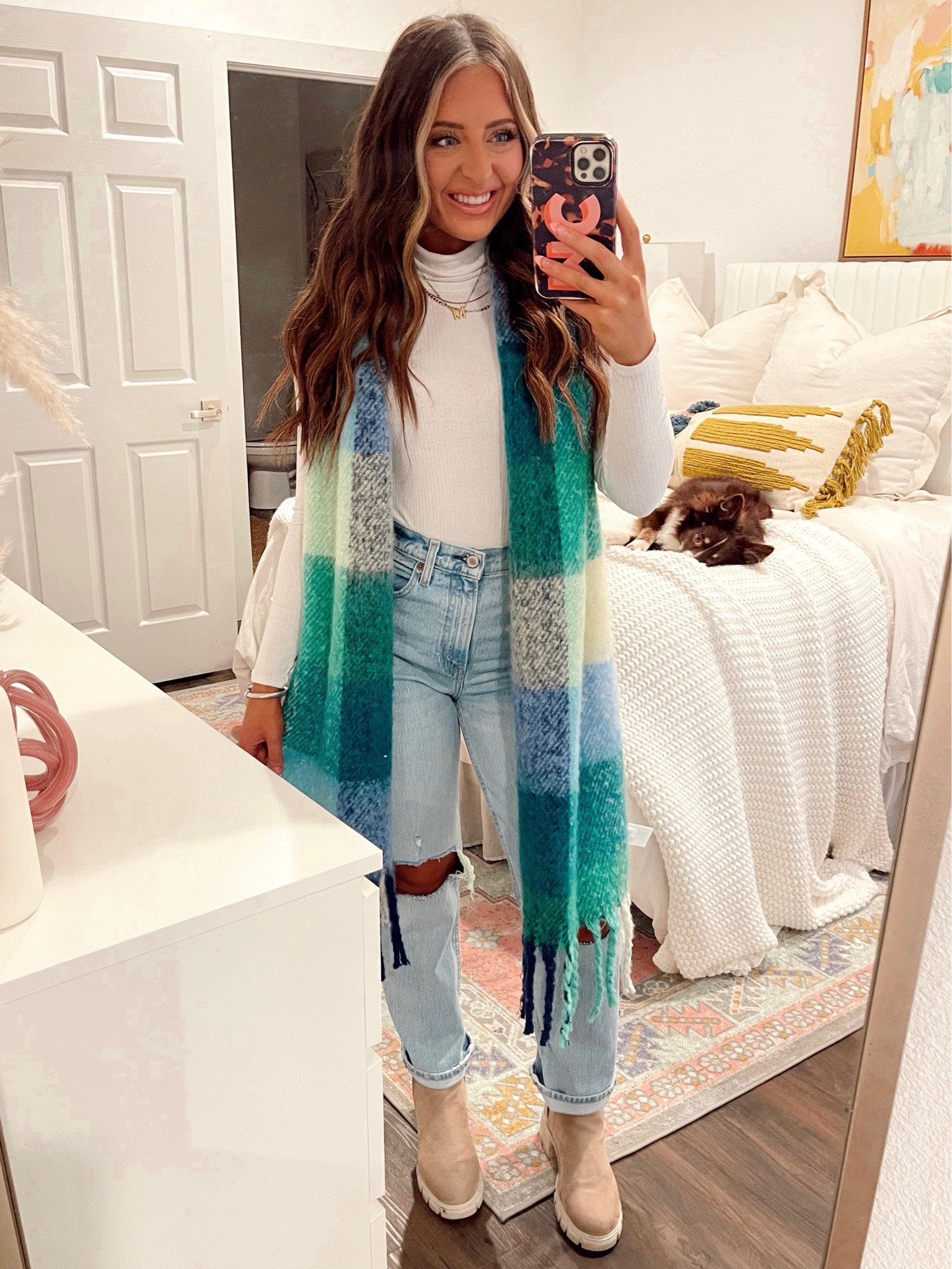 OOTD ✨💕🪩 obsessed with my new abercrombie jeans!✨ i am wearing a size 2 in the curve love 🤍

#LTKunder100 #LTKstyletip #LTKunder50