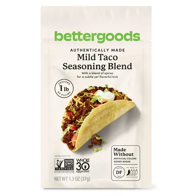 bettergoods Mild Taco Seasoning Blend, 1.3 oz - Walmart.com | Walmart (US)