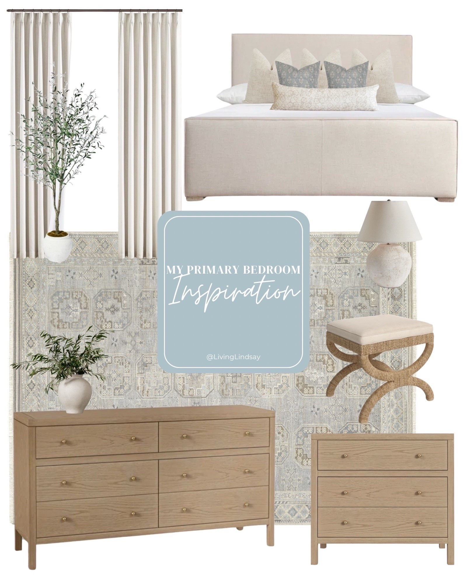 primary bedroom inspiration, neutral bedroom decor, soft blue bedroom palette, warm wood furniture, bedroom mood board, cozy primary bedroom, modern traditional decor, aesthetic bedroom design, calming bedroom ideas, linen upholstered bed, layered throw pillows, neutral area rug, bedroom dresser styling, bedroom refresh ideas, classic home style, timeless neutral decor, bedroom makeover inspiration, cozy home aesthetic, warm neutral tones, serene bedroom design, minimalist bedroom decor, blue and beige bedroom, bedroom layout ideas, inviting bedroom style, home decor mood board, LTK home finds, neutral home inspiration, trending bedroom decor, sophisticated bedroom style, texture layered bedroom

#LTKCyberWeek #LTKHome #LTKdayinmylife