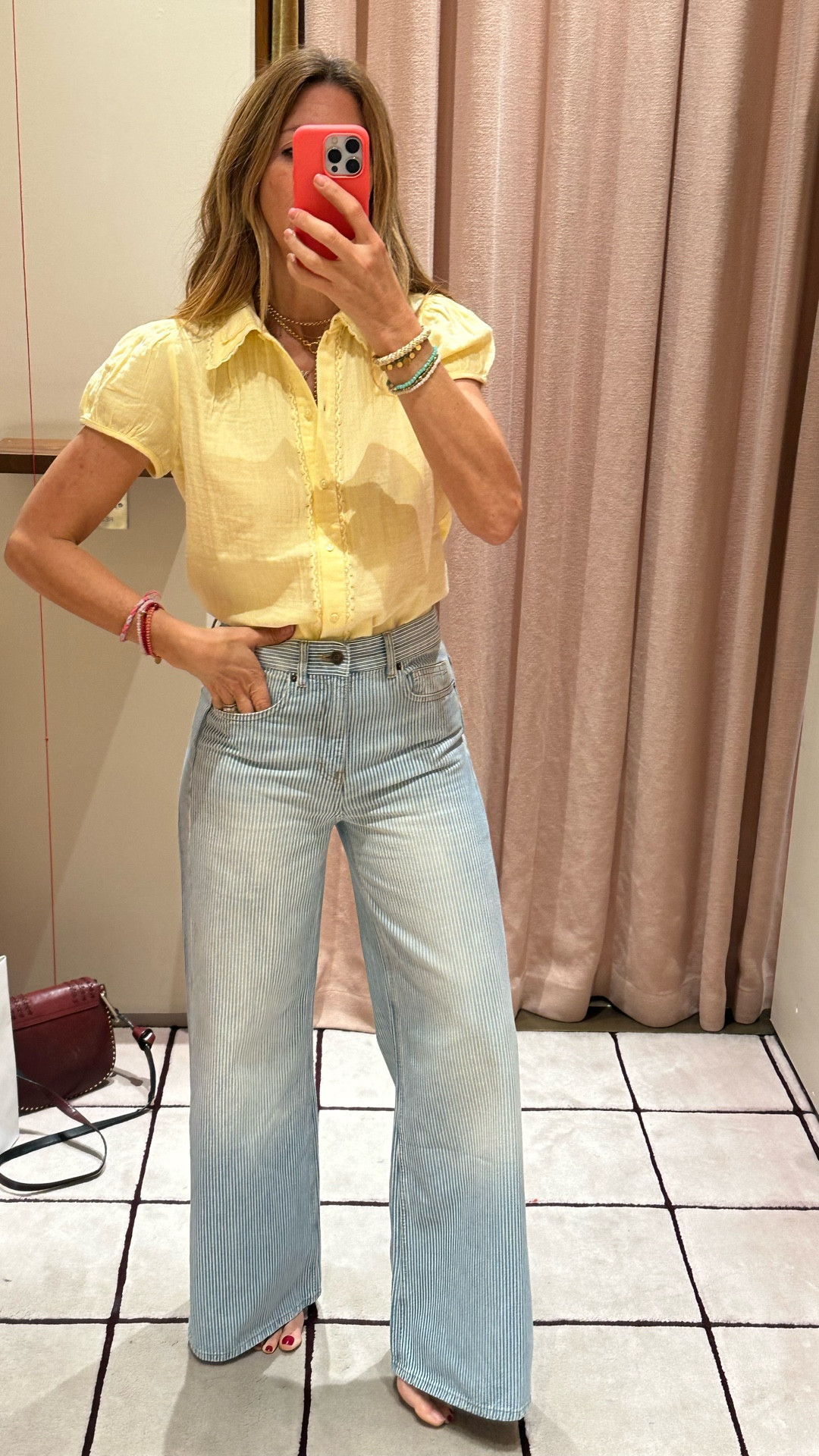 Trying on (and purchasing) the @meandem micro stripe jeans. Size 26”. I’m an 8-10 uk 

#LTKuk #LTKspring #LTKjeans